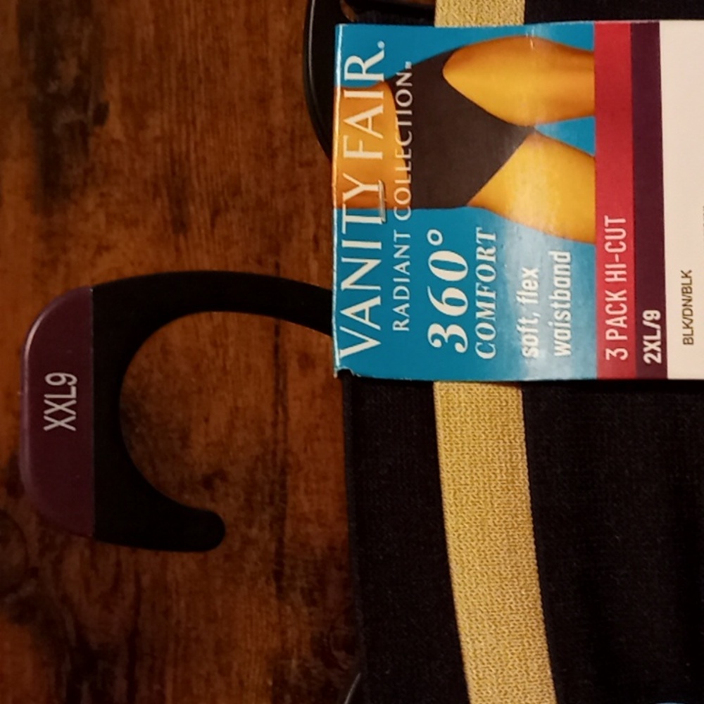 NWT Vanity Fair XXL/9 HI-CUT 360 Degree Comfort 2XL 3 Pair Pack - Picture 6 of 10